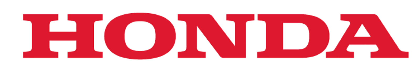 白い背景に赤い太字のホンダのロゴがあり、ブランドのアイデンティティを明確に示しています。